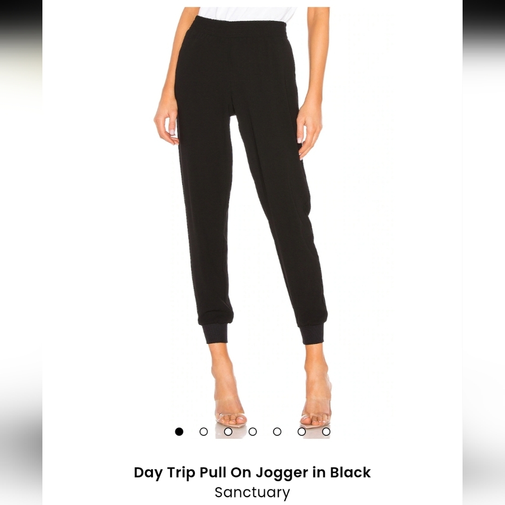 Sanctuary Day Trip Black Joggers, L, Elastic Waist